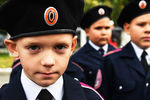 Ученики Сибирского кадетского корпуса на торжественной линейке, посвященной Дню знаний в Новосибирске