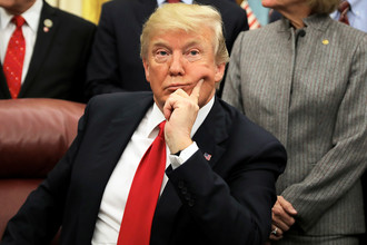 Дональд Трамп в Овальном кабинете Белого дома, 11 января 2018 года