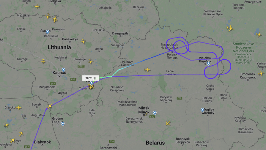 В аэропорту Вильнюса объяснили техническими причинами разворот и посадку в Литве рейса Стамбул - Москва
