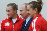 Владимир Путин во время встречи с российскими спортсменами – участниками XXIII Олимпийских зимних игр 2018, 31 января 2018 года 
