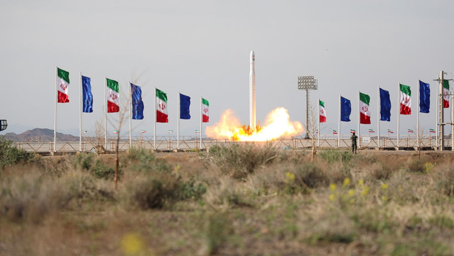 Во время запуска иранского военного спутника «Свет» на&nbsp;околоземную орбиту, 22 апреля 2020 года