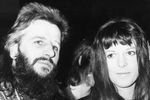 Ринго Старр со своей первой супругой Мэри Кокс перед вечеринкой по случаю 40-летия Элизабет Тэйлор, 1972 год