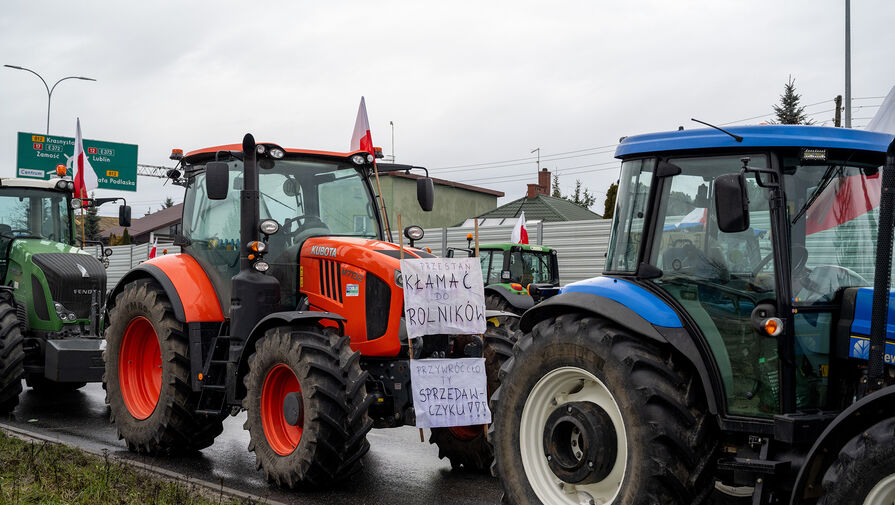 В Польше фермеры устроили акцию протеста в связи с наплывом украинского зерна