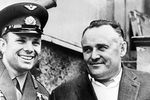 Космонавт Юрий Гагарин и конструктор Сергей Королев в Евпатории, май 1961 года
