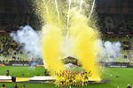 «Вильярреал» празднует победу в финале Лиги Европы УЕФА, 26 мая 2021 года
