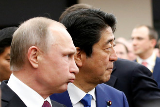Владимир Путин и премьер-министр Японии Синдзо Абэ