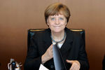 Ангела Меркель во время заседания кабинета министров, 2015 год
