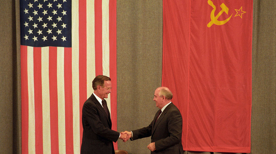Джордж Буш и Михаил Горбачев, 1991 год