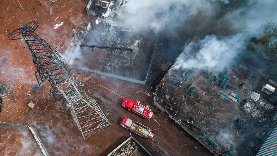 Пожар на&nbsp;территории ТЭЦ в&nbsp;подмосковных Мытищах, 11 июля 2019 года