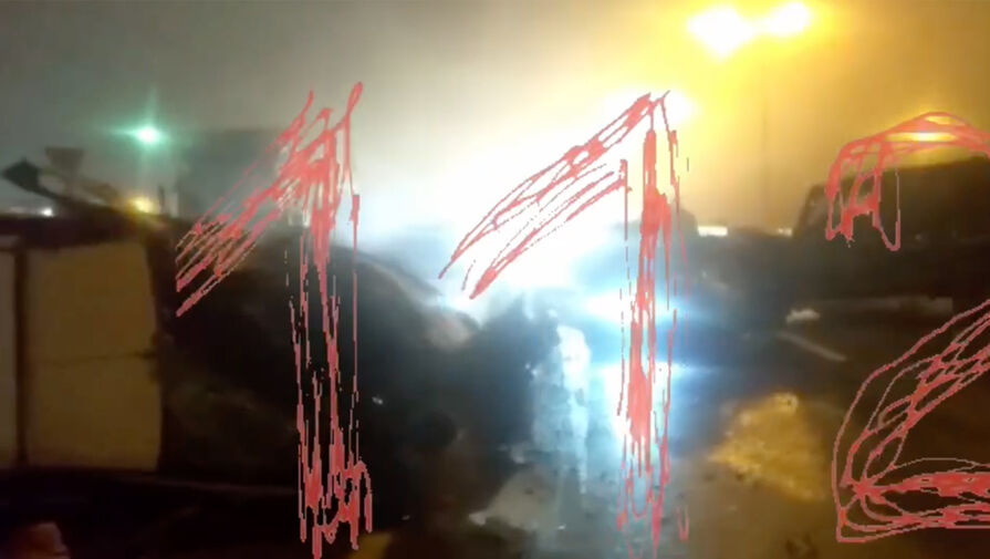 Последствия массового ДТП на встречке в Подмосковье попали на видео