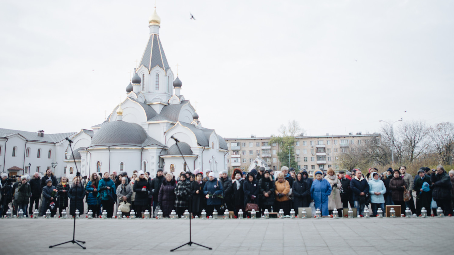 Памятные мероприятия около Театрального центра на Дубровке, 26 октября 2017 года