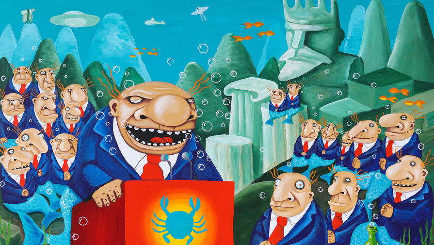 Картина Васи Ложкина на учредительном съезде политической партии «Зеленая альтернатива»
