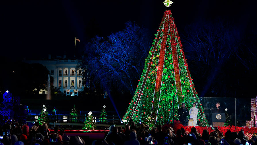 Церемония зажжения рождественской елки у Белого дома, 28 ноября 2018 года