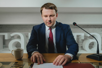 Министр экономического развития Максим Орешкин во время интервью в редакции «Газеты.Ru»