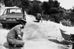 Французские жандармы на месте аварии с участием Грейс Келли, 1982 год