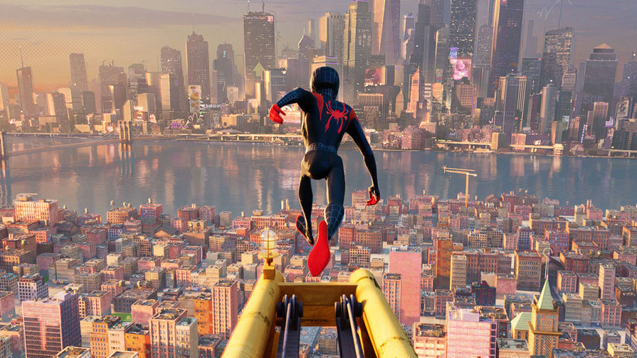 Кадр из мультфильма «Человек-паук: Через вселенные» (2018)