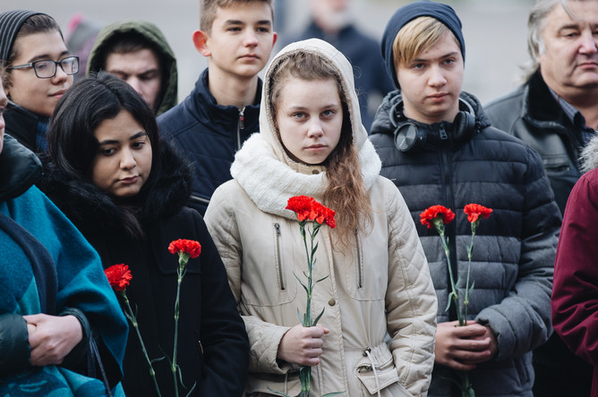 Памятные мероприятия около Театрального центра на Дубровке, 26 октября 2017 года