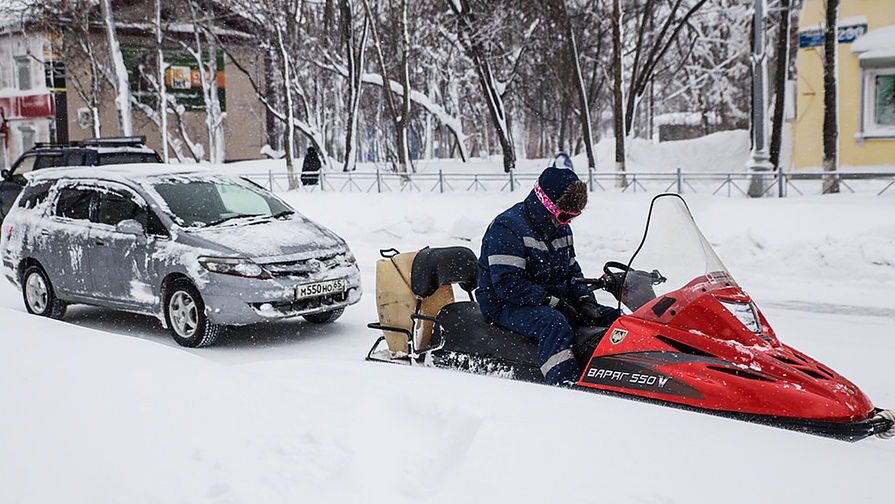 Последствия снежной бури на&nbsp;острове Сахалин, январь 2018 года