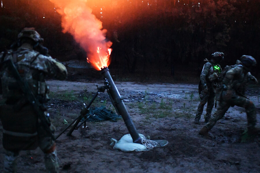 Военнослужащие войск специального назначения ВС РФ в ходе боевой операции на Харьковском направлении