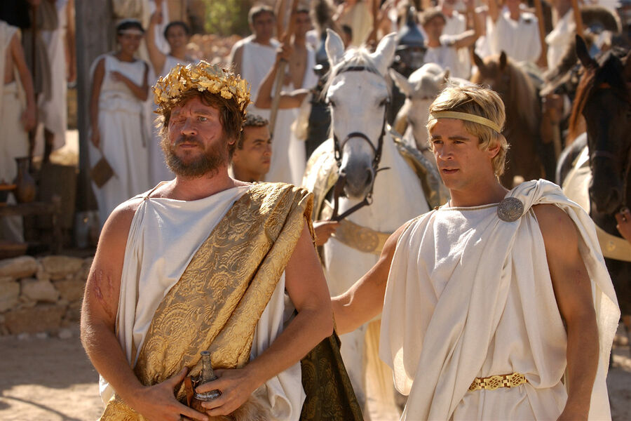 Актеры Вэл Килмер и Колин Фаррелл в&nbsp;фильме &laquo;Александр&raquo;, 2004&nbsp;год 
