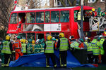 Ситуация на месте ДТП с двухэтажным автобусом в Лондоне