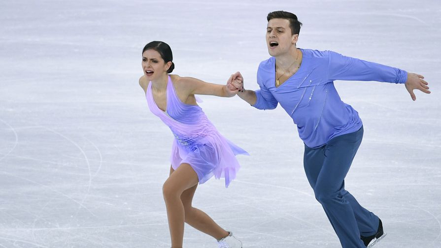 Российские фигуристы Наталья Забияко и Александр Энберт на Олимпийских играх — 2018