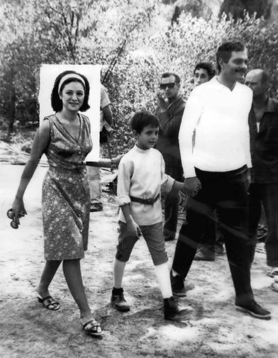 Актер Омар Шариф с&nbsp;женой Фатен Хамамой и их сыном Тареком, 1978 год