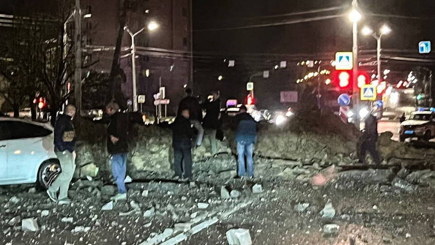 Видео взрыва авиабомбы в Белгороде появилось в соцсетях