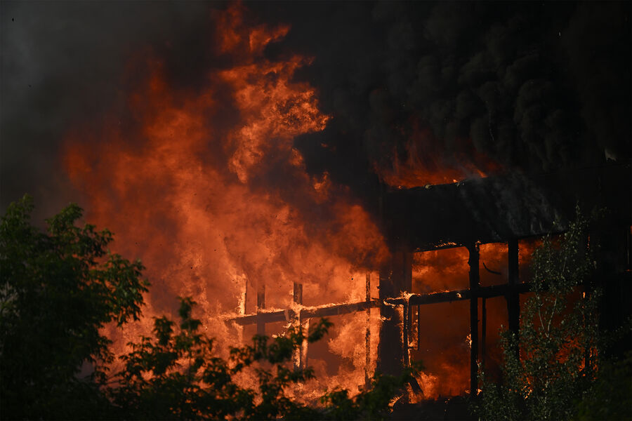 Пожар на территории НИИ «Платан» во Фрязино, 24 июня 2024 года