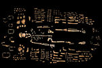 Кости, принадлежащие 15 скелетам древнего человека