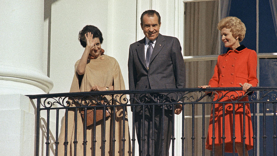 Премьер-министр Индии Индира Ганди и президент США Ричард Никсон в&nbsp;Вашингтоне, 1971&nbsp;год