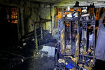 Одна из пострадавших комнат хостела на Алма-Атинской улице, где произошел пожар, при котором погибли не менее 8 человек, 29 июля 2022 года 