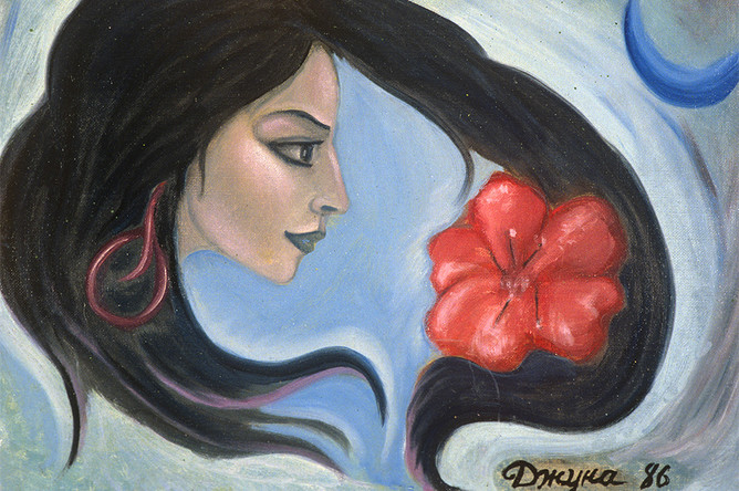 Картина целительницы Джуны «Тайна Луны», 1986