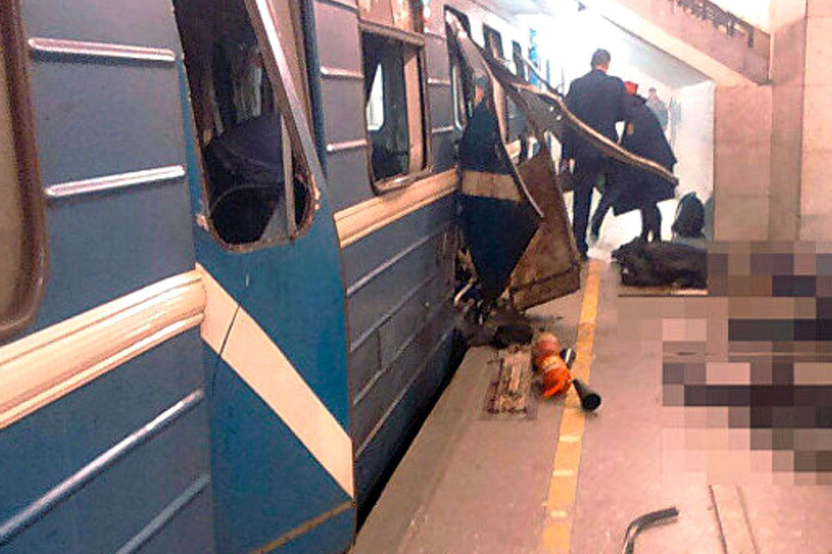 Последствия взрыва в вагоне петербургского метро, 3 апреля 2017 года