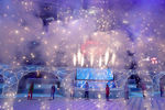 Фейервек во время церемонии открытия XXIX Всемирной зимней универсиады в Крансоярске, 2 марта 2019 года 
