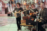 Вокально-инструментальный ансамбль (ВИА) «Машина Времени» во время съемки киноконцертной программы, 1981 год 