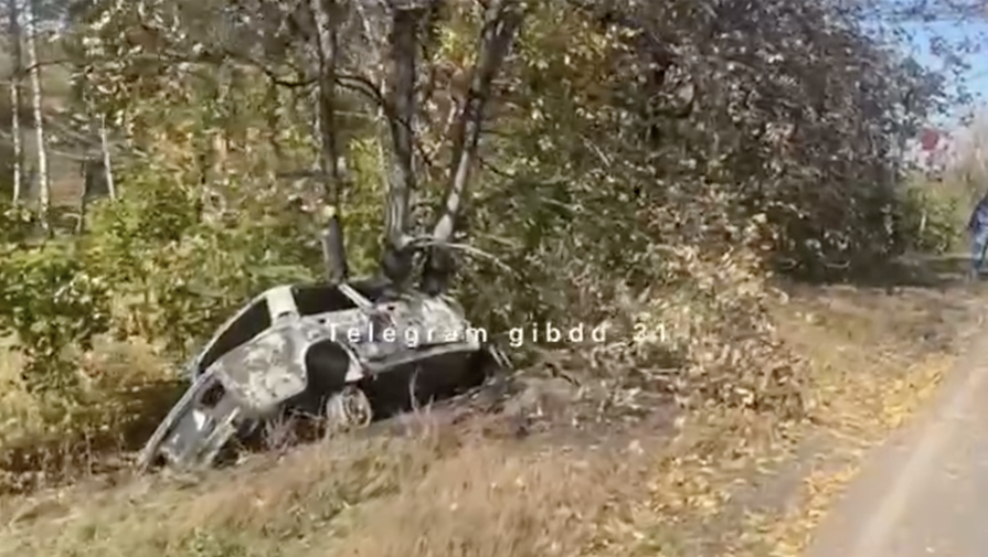 В Белгородской области автомобиль сгорел в кювете, водитель погиб