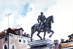 Репродукция картины Таира Салахова «Статуя Коллеони в Венеции» из серии «По Италии» (1971)