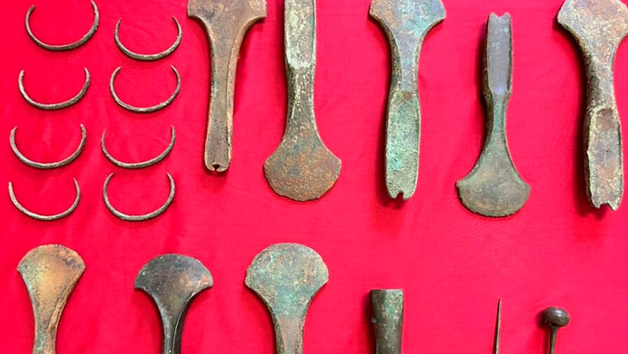 Ученые нашли в Чехии клад оружия и украшений бронзового века