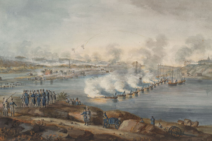 Карл Густав Гиллберг. «Битва в Ратане вблизи Умео», 1809 год