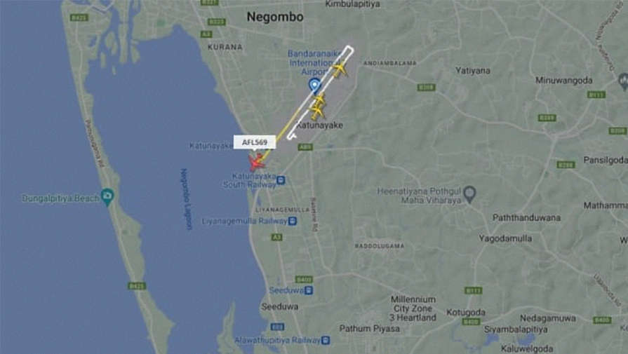 Задержанный на Шри-Ланке самолет Аэрофлота вылетел в Москву