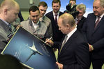 Владимир Путин во время посещения Казанского авиационного завода имени С. П. Горбунова, 25 января 2018 года
