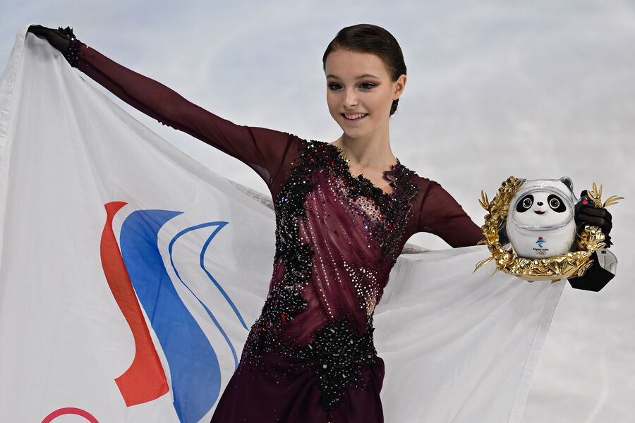 Анна Щербакова после победы на&nbsp;зимних Олимпийских играх 2022&nbsp;года в&nbsp;Пекине