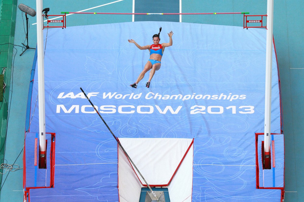 Елена Исинбаева на чемпионате мира в Москве