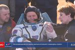 Космонавт Роскосмоса Олег Новицкий после посадки спускаемого аппарата транспортного пилотируемого корабля «Союз МС-18», 17 октября 2021 года