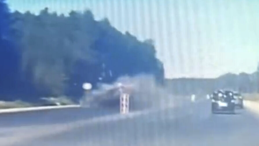 Появилось видео момента ДТП на Урале, в котором сгорели четыре человека