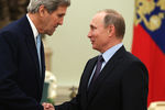 Госсекретарь США Джон Керри и президент России Владимир Путин