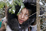 Актриса Марина Александрова на съемках фильма «Божья матерь в кровавых снегах» в Ханты-Мансийске, 2008 год
