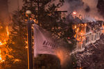 Сгоревший отель Hilton после лесного пожара в городе Санта-Роза, Калифорния, 9 октября 2017 года