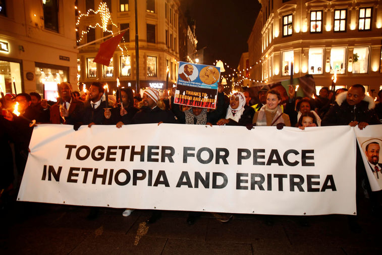 Во время парада в честь лауреата Нобелевской премии мира в Осло, 10 декабря 2019 года